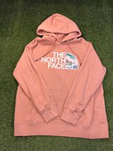 The North Face Women's Logo Hoodie Sweatshirt‎ Peach Pink Oversize Outdoor Lg Photo 0