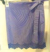 Women’s wrap skirt, striped and embroidered on the bottom Photo 0