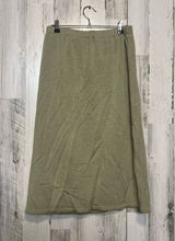 MECO Mode Knit Midi Skirt | Olive Green Stretch Sweater Skirt – Size M Made in G Photo 0