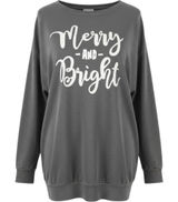 Leo Rosi Merry and Bright Christmas Sweatshirt Gray Plaid Elbow Patches‎ Medium Photo 0