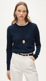J. Crew Cashmere classic-fit crewneck sweater in Navy Blue Size XXS NWT Photo 0