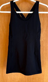 Lululemon Black Crossback Tank Top Athletic‎ Workout Yoga Tank Size 6 Photo 0