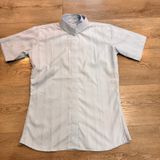 RHC Equestrian Womens Small S Light Blue Striped‎ Short Sleeve English Show Top Photo 0