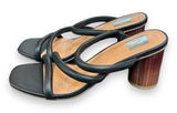 DV Dolce Vita Myla Women's Sz 8.5 Round Block Heel‎ Sandal Black Photo 0