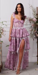 V Chapman The Jolie Dress - Lilac Tapestry Photo 0