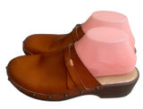 Time and Tru Womens Cognac Brown Studded Memory Foam Clogs Mules used 1x Size 9 Photo 0