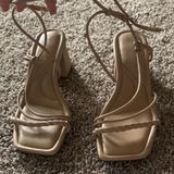 Marc Fisher Nude Strappy Heels Photo 0