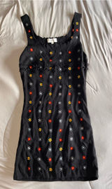 RIHOAS Black Sleeveless Star Sweater Viscose Pop Mini Dress Women’s Sz S EUC Photo 0