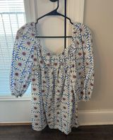 Olivaceous Blue flower dress Photo 0