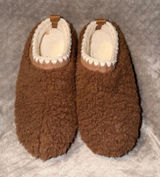 Auden Women's Kaya Genuine Suede Clog Slippers Brown Fuzzy Shearling Photo 0
