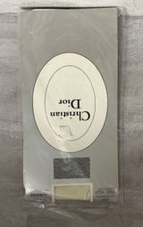 Christian Dior Knee Highs Sandalfoot Chevron Alabaster White OS 8.5-11 NOS USA‎ Photo 0