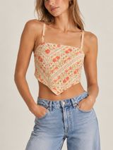Show Me Your Mumu Handkerchief Top Patchwork Paisley S Photo 0