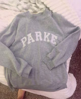 PARKE heather grey/white mock neck  Photo 0