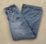 Free People Libre High Rise Wide Leg Denim Jeans Stretch Boho Women's 28 x 31 Photo 0