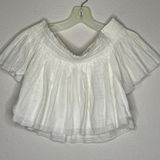 Free People Off Shoulder Crop Top White Photo 0