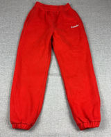 Comfrt Sweatpants Womens Small Red Fleece Jogger Elastic Waist Tapered Photo 0