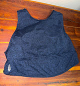 Free People FP Movement Heathered Blue Cross Back High Neck Cropped Tank Photo 0