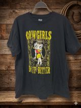 Brisco Cowgirls Graphic Short Sleeve Tee - Black & Yellow Photo 0