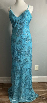 Lulus Blue Turquoise Maxi Dress Women’s Size L Long Formal Wedding Guest Summer. Photo 0