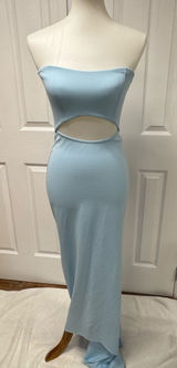 Lucy‎ in the Sky Light Blue Strapless Maxi Dress - Size S - NEW Without Tags. Photo 0