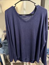 Classic Navy V-Neck Women's Sweater Photo 0