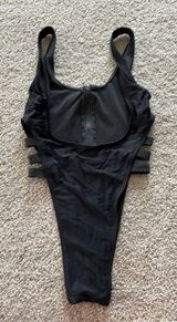 Sexy One Piece Black Swimsuit Cut Out Photo 0