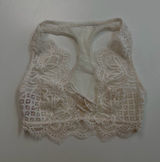 Victorias Secret Dream Angels Bralette Floral Lace Corset Unlined Ivory Cream Photo 0