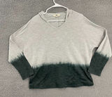 YA Los Angeles Women M Gray Green Dip Dye Pullover Casual Hoodie‎ Photo 0