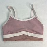 Fabletics Mauve Colorblock Crossover Mesh Sports Bra Womens Small Yoga Running Photo 0