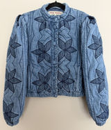Free People Quinn Quilted Cotton Denim Jacket Women's Size XS Photo 0