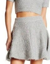 Lovers + Friends Skater Mini Skirt Womens Small Grey Coquette Soft‎ Girl Revolve Photo 0