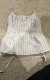 Pacing blue and white top Photo 0