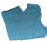 We The Free Wide Leg Cropped Jeans Raw‎ Hem Teal Green High Rise 28 Photo 0