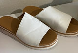 Elegant White Slide Sandals Size 7.5 Photo 0