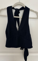 Black Abercrombie Halter Top Crop Photo 0
