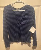 Rebellious Navy Striped Long Sleeve Blue Size M Photo 0