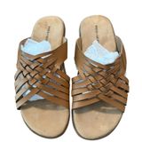 Easy Spirit Seeley Tan‎ Brown Woven Multi Strap Slide Sandals Womens 8.5 M Photo 0