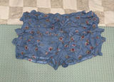 Free People Ruffle Up Bloomer Blue Floral Tiered Ruffle Shorts Mens Size M Photo 0