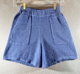 776 | Free People Beach Textured Knit High Rise Lounge Shorts Blue Womens XS‎ Photo 0