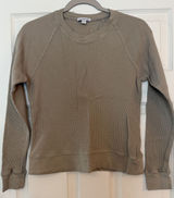 James‎ Perse Waffle Knit Thermal Top Oatmeal Long Sleeve Warm Quiet Luxury Small Photo 0