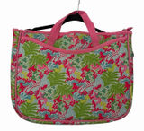 Lilly Pulitzer Pink Green Checking In Print Laptop Case Bag Padded Neoprene Photo 0