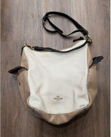Coach Elle Hobo Colorblock Leather Shoulder Bag Chalk Taupe Black 3154 Photo 0