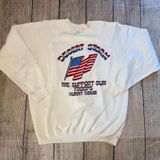 Vintage 90s Desert Storm Sweatshirt Womens XL Hanes‎ Made In USA Flag Military Photo 0