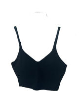 Athleta Black Adjustable Strap V-Neck Sports Bra Crop Top‎ Size M Photo 0