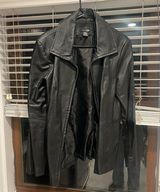 Black leather jacket blazer Genuine leather / vintage Photo 0
