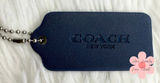 2" COACH Blue Fob Bag Charm Hang tag Hangtag Photo 0