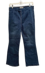 Free People High Rise Cropped Flare Jeans Seam‎ Detail Size 28 Denim Boho Retro Photo 0