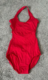 Balera Red Halter Ballet Leotard with cut outs on back Size XS Photo 0