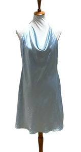 Altar’d State Satin Tie Halter Slip Dress Blue Size XXL NWT Wedding Glam Prom Photo 0