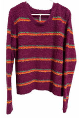 Free People Best Day Ever Striped Sweater‎ Women's Size Large Photo 0